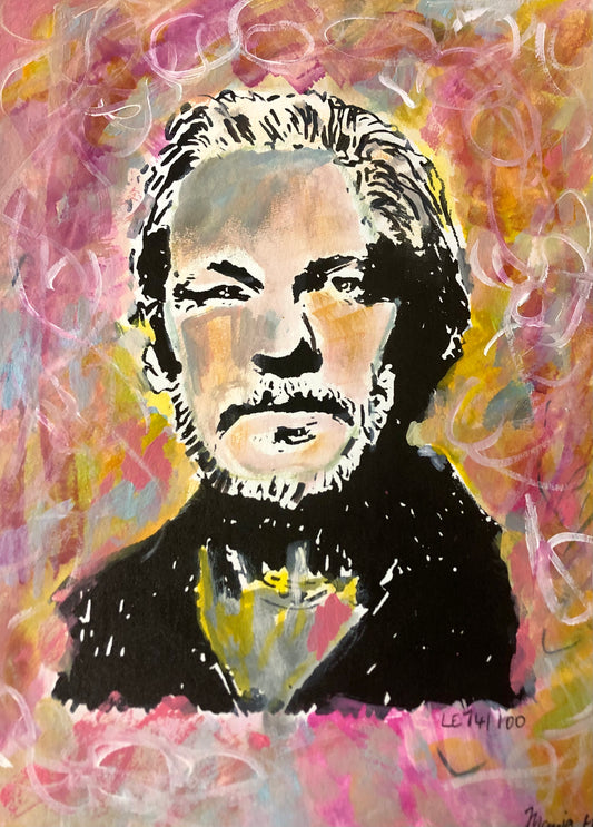 Julian Assange Portrait - Limited Edition No. 14/100